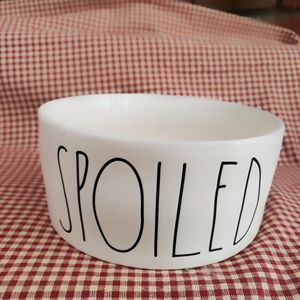 NEW RAE DUNN SPOILED pet food bowl